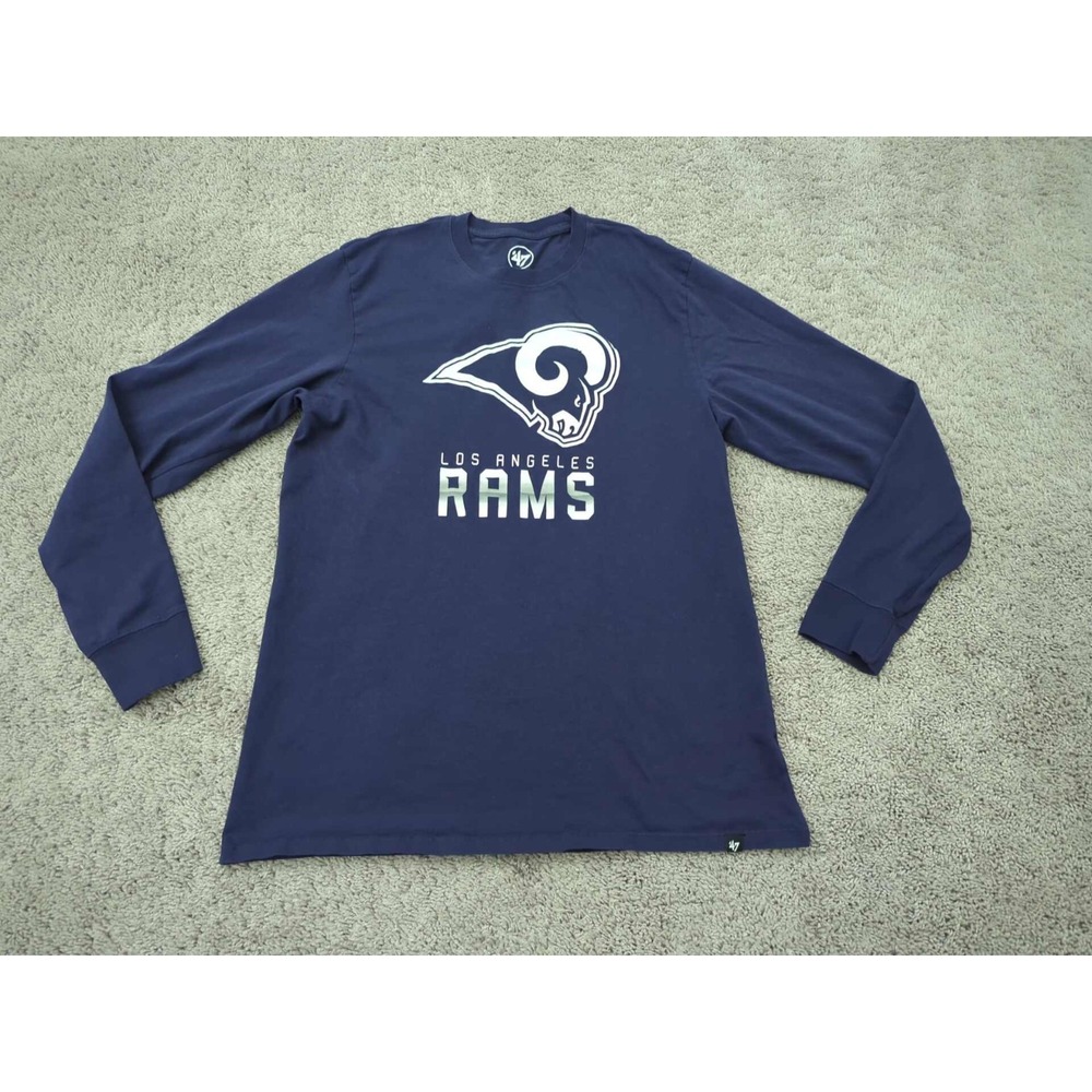 Los Angeles Rams T Shirt Mens Large Long‎ Sleeve NFL '47 Blue